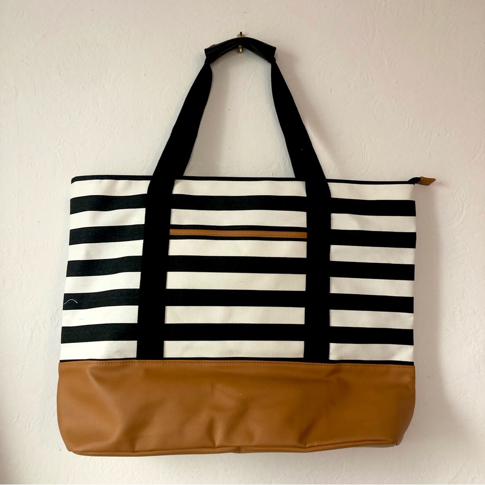 DSW Striped Tote Bag